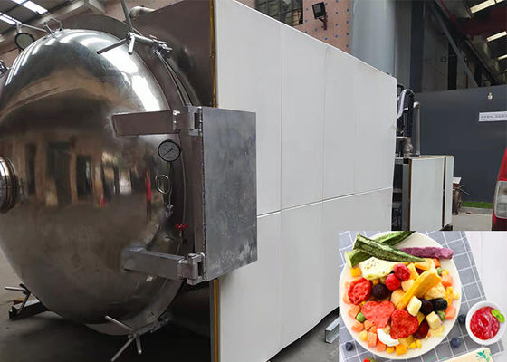OEM ODM ফুড ভ্যাকুয়াম ফ্রিজ ড্রায়ার পিএলসি কন্ট্রোল 500 কেজি/লট