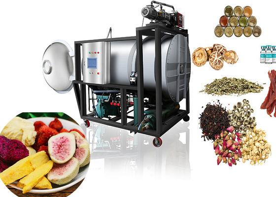 ভ্যাকুয়াম লায়োফিলজার ফ্রিজ ড্রায়ার -45C-80C কোল্ড ট্র্যাপ 100kg/লট