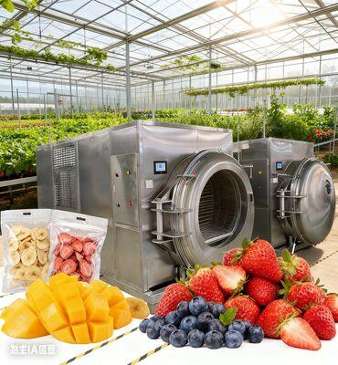 ফসল ডান বড় মডেলঃ শিল্প-গ্রেড হিমায়ন শুকানোর যন্ত্র. ব্যাপকভাবে উত্পাদিত এবং মাংস দক্ষতার সাথে সংরক্ষণ করুন। একটি সমৃদ্ধ ব্যবসা তৈরি করুন