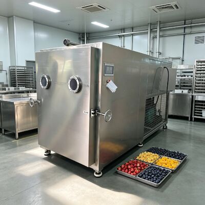 18 থেকে 22 ঘন্টা ব্যাচ হিমায়িত শুকানোর সময় 240V 380V 3PH পাওয়ার সাপ্লাই সহ উদ্ভিজ্জ হিমায়িত শুকানোর জন্য ডিজাইন করা